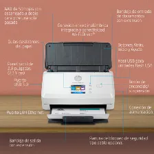 Escaner Ops Hp Pro N4000 Snw1, 40 Ppm/80 Ipm, Adf, Usb, Wfi, Ethernet, Duplex, Fotografico