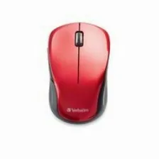 Mouse Verbatim Mouse Multi-trac Inalámbrico Silencioso Usb-c – Rojo Blue Led, 4 Botones, 1600 Dpi, Rf Inalámbrico, Rojo
