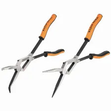 Juego De 2 Pinzas De Punta Doblada Y Punta De Aguja De Gran Alcance 33 Cm