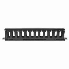 Organizador De Cables Horizontal Intellinet, 1u, 19pulg, Rj45, Plastico, Negro
