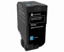 Toner Laser Lexmark / Color Cyan / Rendimiento Estandar / 74c4sc0 / Hasta 7,000 Paginas / 5% De Cobertura / P/modelos: Cs720de, Cx725dhe, Cs725de Original