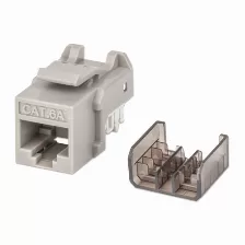 Jack Keystone Intellinet Cat 6a, Gris Con Negro, 772341