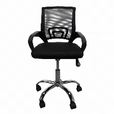 Silla Gerencial Modamob, Modelo Everest, Respaldo De Malla, Reposabrazos, Piston De Gas C3 120kg, Base Metalica Con 5 Ruedas, Color Negro