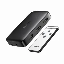 Switch De Video Ugreen, 3 Entradas Hdmi, 1 Salida Hdmi, 4k Ultra Hd, Negro