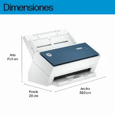 Escaner Hp Scanjet Enterprise Flow Scanjet Enterprise Flow 9000 S1 Resolución 600 X 600 Dpi, Escáner A Color, Usb, Azul, Blanco