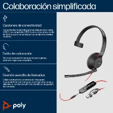 Audífonos Hp Poly Diadema, Alámbrico, 3.5 Mm, Usb, Negro
