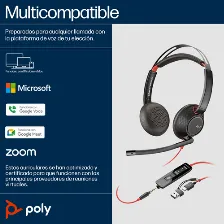 Audífonos Hp Poly Diadema, Alámbrico, 3.5 Mm, Usb, Negro