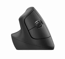 Mouse Zurdo Logitech Lift Optico, Vertical Ergonomic Mouse, 6 Botones, 4000 Dpi, Interfaz Rf Inalambrico + Bluetooth, 10 M, Bateria Aa, Color Grafito