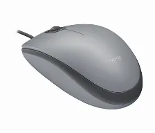 Mouse Logitech M110 Silent Optico, 3 Botones, 1000 Dpi, Interfaz Usb Tipo A, Color Gris