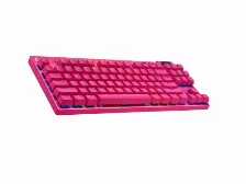 Teclado Logitech G Pro X Tkl Inglés, Inalámbrico Y Alámbrico, Rf Inalámbrico + Bluetooth, Interruptor Mecánico, Led Rgb, Magenta