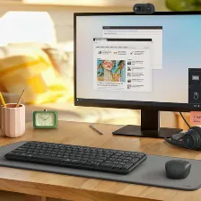 Kit De Teclado Y Mouse Bluetooth Logitech Mk250 Compact, Gris