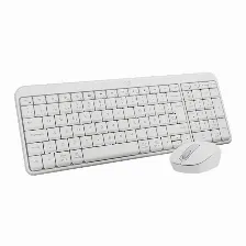 Kit De Teclado Y Mouse Logitech Mk250, Inalambrico, Bluetooth, Blanco, Espanol