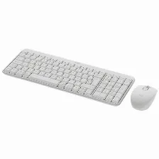 Kit De Teclado Y Mouse Logitech Mk250, Inalambrico, Bluetooth, Blanco, Espanol