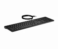 Teclado Hp Teclado De Escritorio 320k Con Cable Alámbrico, Usb, Interruptor De Membrana, Negro