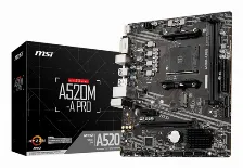 Tarjeta Madre Msi A520m-a Pro Ddr4 M.2 Pcie 3.0 Ryzen Am4 Matx Hdmi