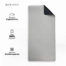Mousepad Acteck Vibe Leather Tp670, Doble Cara, Piel Sintetica, Gris