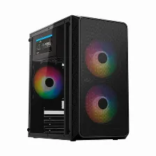 Gabinete Acteck Doom Pro Mesh Gi730m Mini Tower, Fuente De 600w, 1x Ventilador, Negro