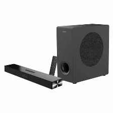 Barra De Sonido Con Subwoofer Acteck Dynamic Thin Bs600, Bluetooth, 3.5 Mm, Usb, Hdmi, Negro