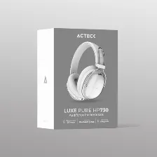 Audífonos Acteck Luxe Pure Hp730 Diadema, Inalámbrico Y Alámbrico, 3.5 Mm, Bluetooth, Blanco