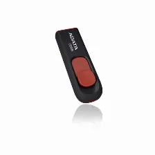 Memoria Usb Adata C008 64gb 64gb, 2.0, Factor De Forma Deslizar, Negro/rojo
