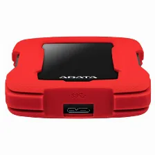 Disco Duro Externo Adata Hd330, 2.5 Pulg, 1tb, Usb 3.1, Rojo/negro, A Prueba De Golpes