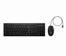 Kit De Teclado Y Mouse Hp 225, Alambrico, Usb, Negro