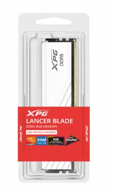 Memoria Ram Xpg Lancer Blade, Rgb, Ddr5, 32 Gb, Ddr5, 6000 Mhz, Ecc, Cl30, Xmp, Blanco