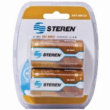 Batería Steren Bat-nm-d2 Níquel-metal Hidruro (nimh), 1.2 V, Azul, Café, Gris