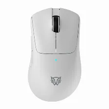 Mouse Balam Rush Br-938556 óptico, 5 Botones, 12000 Dpi, Bluetooth + Usb Type-c, 10 M, Blanco