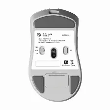 Mouse Balam Rush Br-938556 óptico, 5 Botones, 12000 Dpi, Bluetooth + Usb Type-c, 10 M, Blanco
