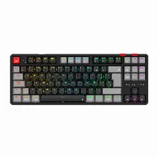 Teclado Mecanico Gamer Balam Rush Level Pro Gk990, Inalambrico, Espanol, Outemu Red, Negro