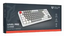 Teclado Mecanico Balam Rush Level Pro Gk990 Espanol, Inalambrico / Alambrico, Rgb, Gris
