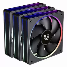 Ventilador Balam Rush Eolox Bora Exb85 12 Cm, 1600 Rpm, Led ámbar, Verde, Rojo, Azul, Negro
