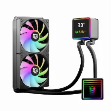 Sistema De Enfriamiento Liquido Balam Rush Cryo Prism, 240mm, Hasta 1800rpm, Lcd Temperatura, Negro