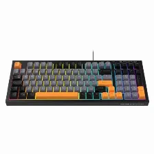 Teclado Gamer Balam Rush Balrak Plus Kg480, Led Rgb, Alambrico, Usb, Anti-ghosting, Negro/gris