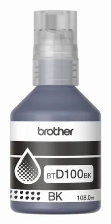 Botella De Tinta Brother Negro Btd100bk, 108 Ml, Inkbenefit Tank, Original
