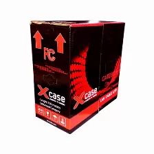 Bobina De Cable Utp Xcase Cat6, 100m, Doble Forro, Exterior, Negro