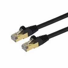 Patchcord Startech.com Cat6a, 3 M, S/utp (stp), Negro