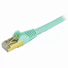 Patchcord Startech.com Cat6a, 0.9 M, Turquesa