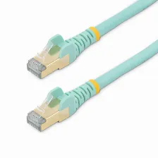 Patchcord Startech.com Cat6a, 2.133 M, Turquesa