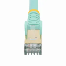 Patchcord Startech.com Cat6a, 2.133 M, Turquesa