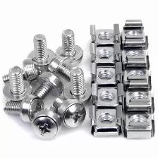 Caja 50 Tornillos Y Tuercas Para Montaje De Rack Y Servidor M6