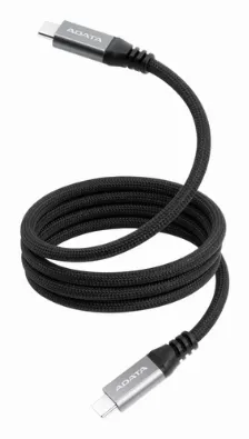 Cable Usb-c Adata Magnetico Autorganizable, Usb 3.2 Gen 2, 10 Gigabits Por Segundo, 100w Pd, 4k A 60hz, 1 Metro, Negro