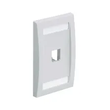 Placa De Pared Vertical Ejecutiva Salida Para 1 Puerto Mini Com Con Espacios Para Etiquetas Color Blanco