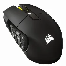 Mouse Corsair Scimitar Elite Wireless Se Optico, 16 Botones, 33000 Dpi, Rf Inalambrico + Bluetooth, Negro