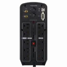 No Break Cyberpower Cp1000pfclcd 1 Kva / 600 W, 1030 J, Salida 120 V, 10 Salidas Ac, Negro