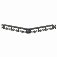 Panel De Parcheo Panduit Cpa24bly 24 Puertos, Color Negro, Montaje En Bastidor, Capacidad Del Rack 1u