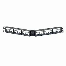 Panel De Parcheo Panduit Cppla24wbly 24 Puertos, Color Negro, Montaje En Bastidor, Capacidad Del Rack 1u