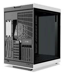 Gabinete Hyte Y70 Touch Infinite, Mid Tower, Dual Chamber, Pantalla Lcd, Blanco/negro