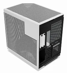 Gabinete Hyte Y70 Touch Infinite, Mid Tower, Dual Chamber, Pantalla Lcd, Blanco/negro